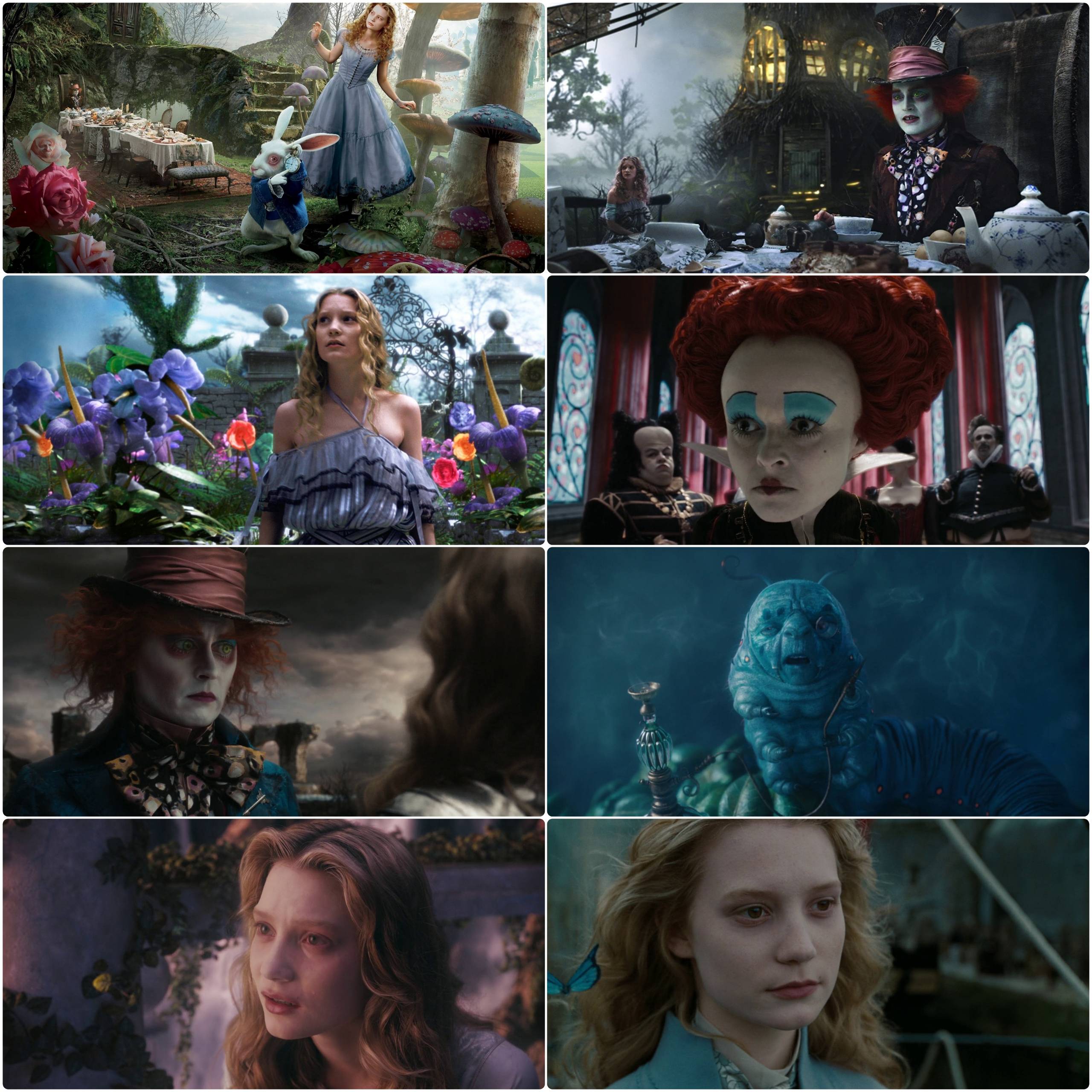 Alice in Wonderland (2010) (Hindi + English) Dual Audio Movie BluRay HD ESub screenshot